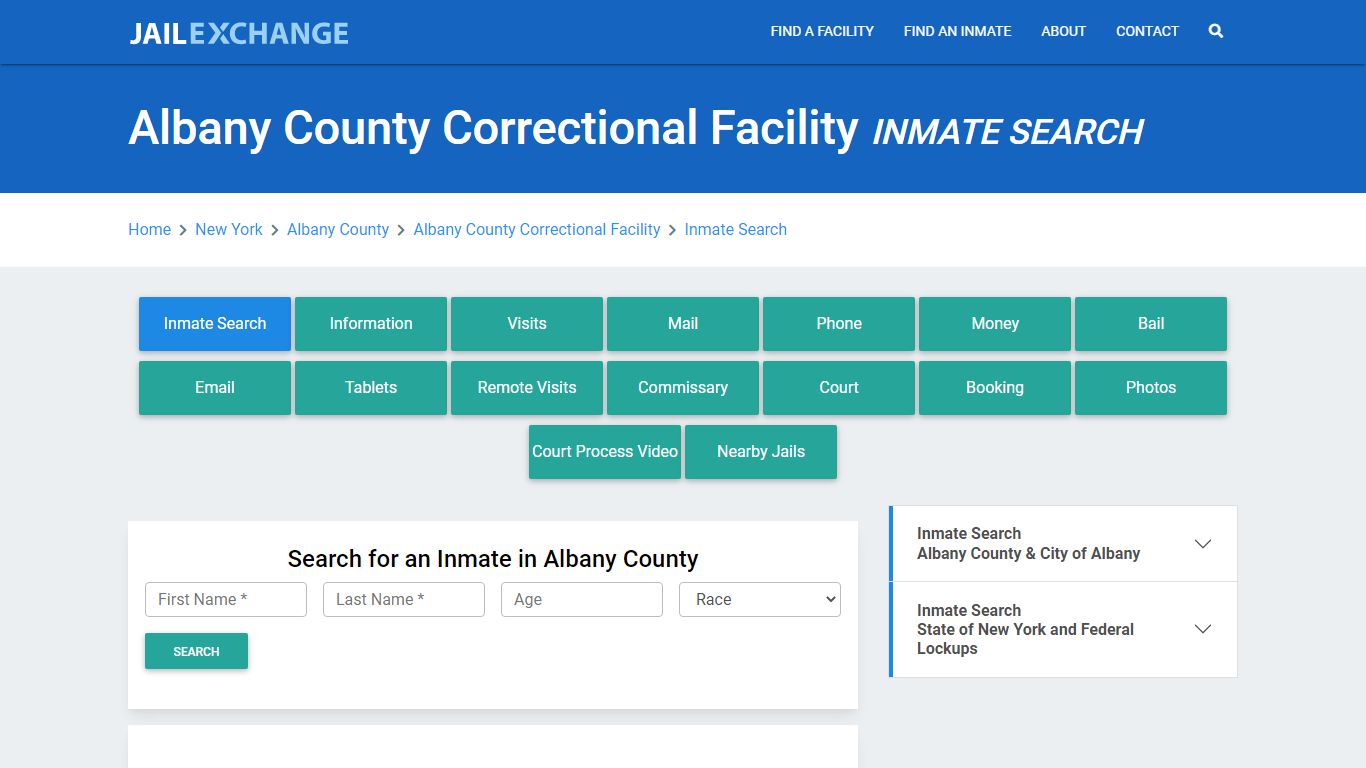 Albany County Correctional Facility Inmate Search - Jail Exchange